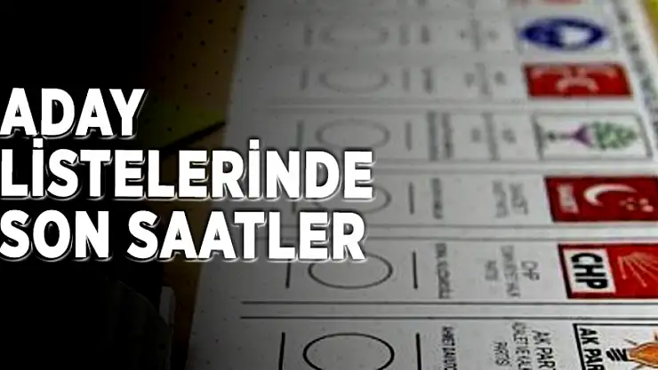 ADAY LİSTELERİ  SEÇİM KURULLARINA SUNULACAK