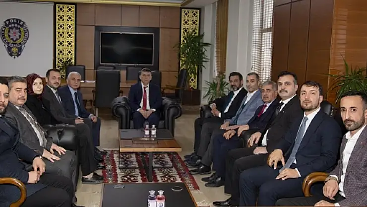 AK Parti ve MHP Heyetinden İl Emniyet Müdürü Öztürk'e Hayırlı Olsun Ziyareti