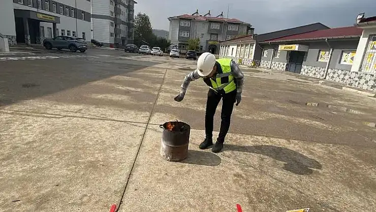 Baykan'da Yangın Eğitimi Tatbikatı Yapıldı