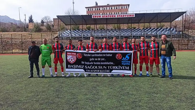 ERUHSPOR-ZİYARETSPOR MAÇINDA AÇILAN PANKART DUYGULANDIRDI!
