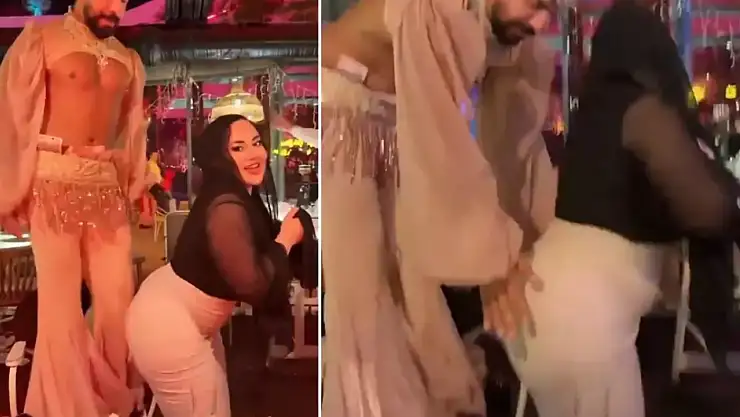 Gece kulübünde rezil görüntü! Genç kadın ve dansçı gözaltına alındı
