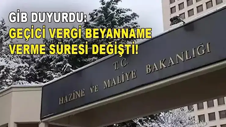 Geçici Vergi Süresi Uzatıldı