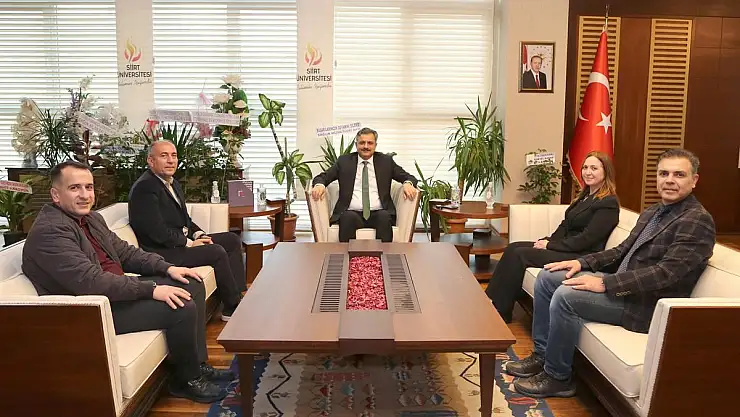 İş Bankası Şube Müdürü ve Siirt 2. Noterinden Rektör Şındak'a Tebrik Ziyareti