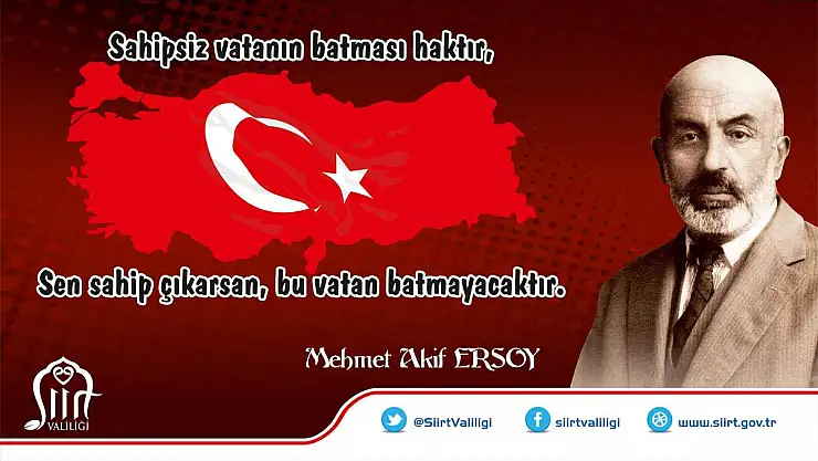 İSTİKLÂL MARŞI'NIN KABULÜ VE MEHMET AKİF ERSOY'U ANMA GÜNÜ ETKİNLİKLERİ PROGRAMI AÇIKLANDI