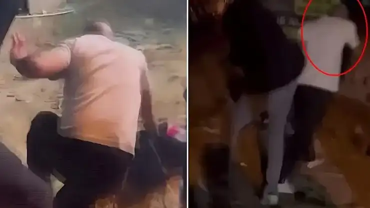 Kadına şiddet tepkiyle son buldu: Yabancı uyruklu saldırgan vatandaşlar tarafından darbedildi