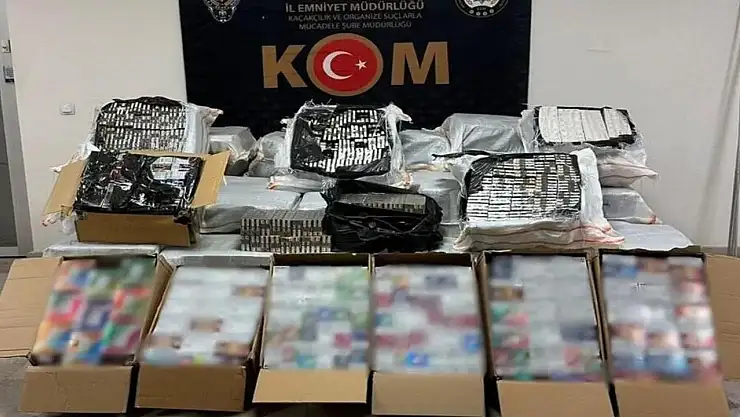 Komşu İlimizde 51 bin paket kaçak sigara ve 2 bin elektronik nargile ele geçirildi