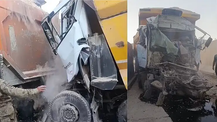 Freni patlayan kamyon, hafriyat kamyonuna çarptı: 1 ölü