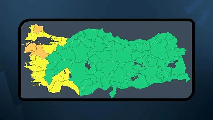Meteorokoji'den 17 Kent İçin Sarı ve Turuncu Kod