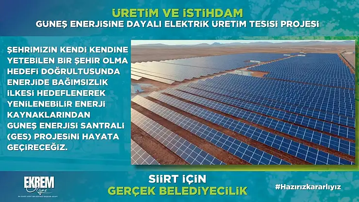 Olğaç: Siirt'te Hedefimiz, Enerjide Bağımsızlık