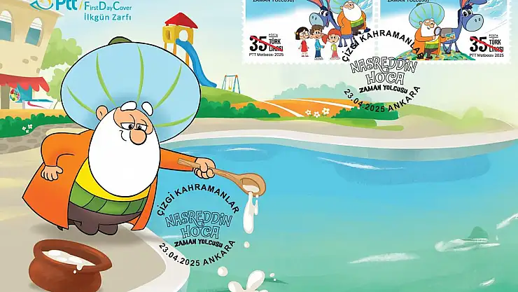 PTT'den 'Çizgi Kahramanlar (Nasreddin Hoca Zaman Yolcusu)' Konulu Anma Pulu ve İlkgün Zarfı
