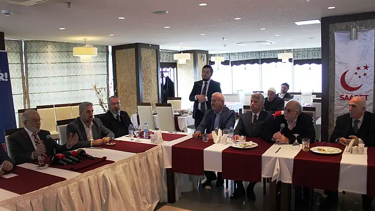 SAADET PARTİSİ GENEL BAŞKANI KARAMOLLAOĞLU YEREL SEÇİMLER İÇİN: (İTTİFAK İÇİNDE DEĞİLİZ)