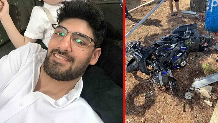 Savrularak yol kenarındaki kaldırıma çarpan motosikletin sürücüsü hayatını kaybetti