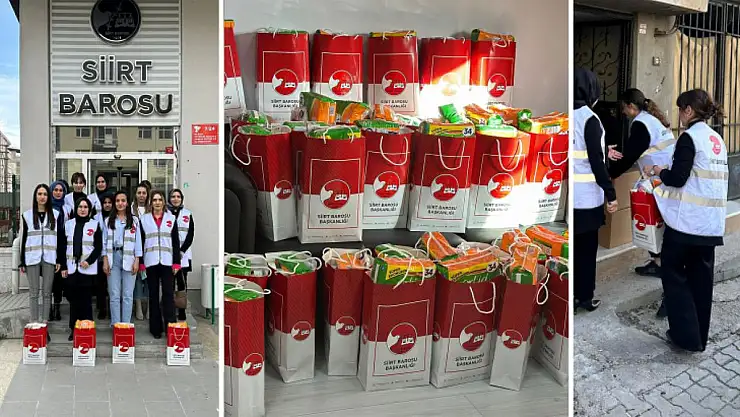 SİİRT BAROSU KADINLAR GÜNÜNDE KENTTEKİ DEPREMZEDELERİ UNUTMADI