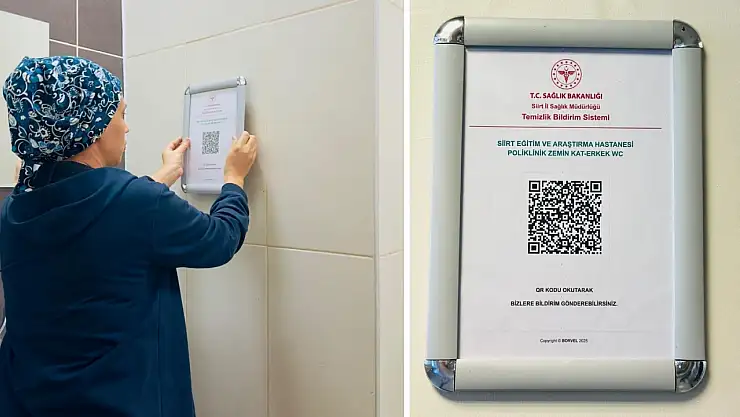 Siirt Eğitim ve Araştırma Hastanesi'nde QR Kodlu Temizlik Takip Sistemi