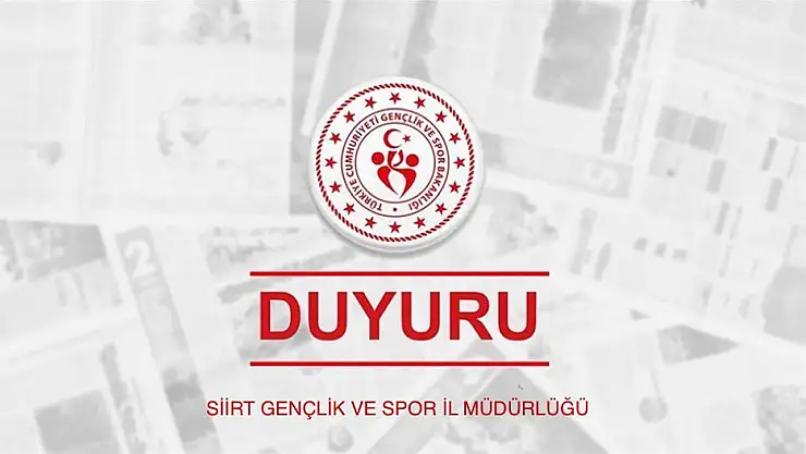 Siirt Gençlik ve Spor İl Müdürlüğünden Açıklama