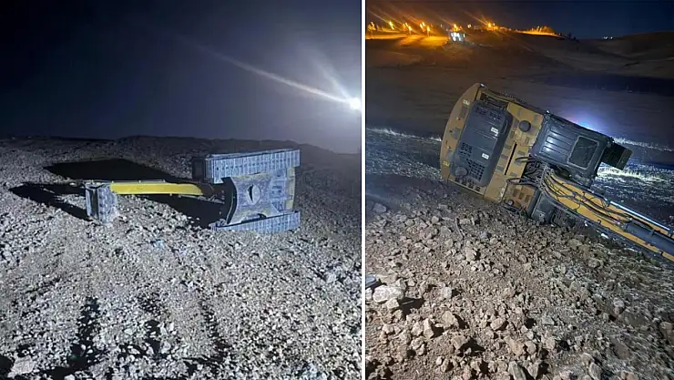 Siirt'in Kurtalan ilçesinde ekskavatör devrildi: Operatör ağır yaralandı