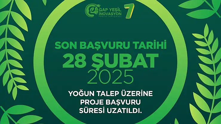 Siirt MEM GAP Yeşil İnovasyon Proje Yarışması Başvuru Süresi Uzatıldı