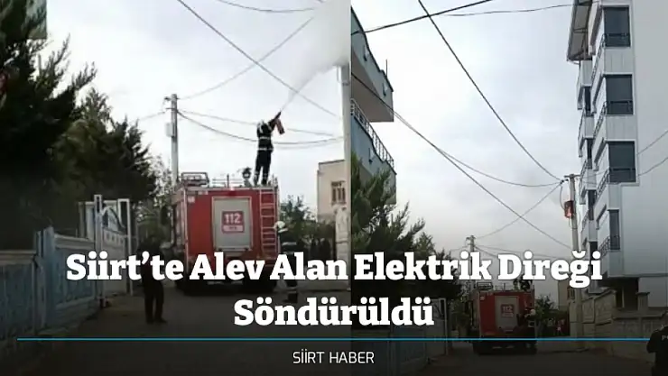 Siirt'te Alev Alan Elektrik Direği Söndürüldü