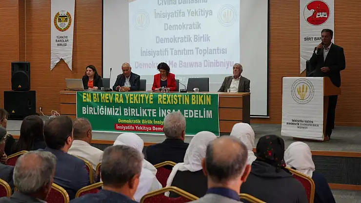 Siirt'te Demokratik Birlik İnisiyatifi Tanıtım Toplantısı Gerçekleştirildi! ''Birliğimizi Birlikte İnşa Edelim'' çağrısı yapıldı