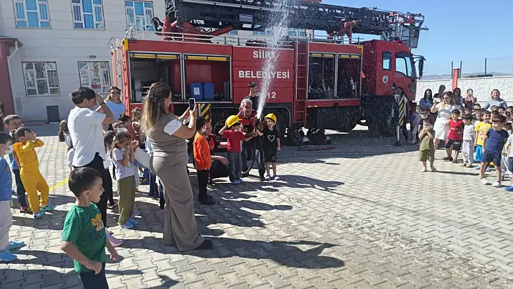 Siirt'te Gazze Melekler Anaokulu'nda Yangın Tatbikatı