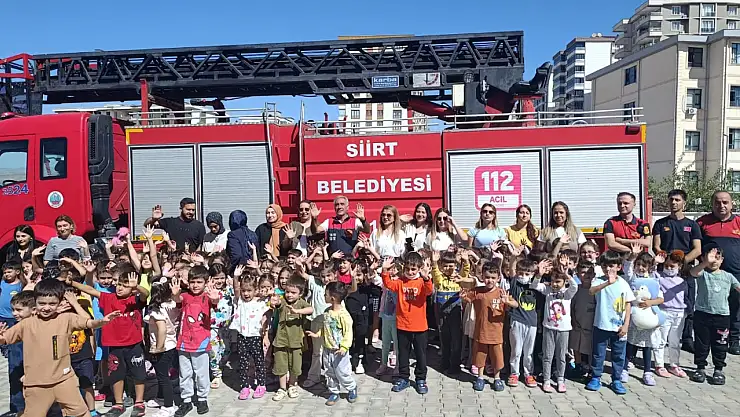 Siirt'te Gazze Melekler Anaokulu'nda Yangın Tatbikatı