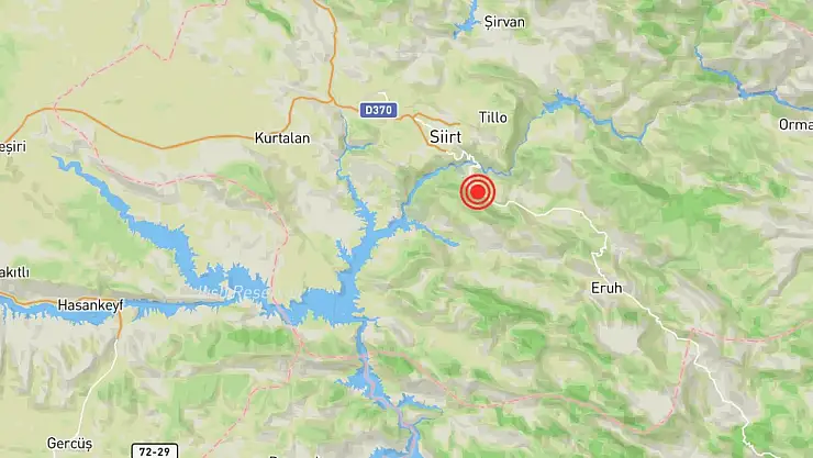 Siirt'te gece yarısı sarsıntı: Merkez üssü Kalender köyü