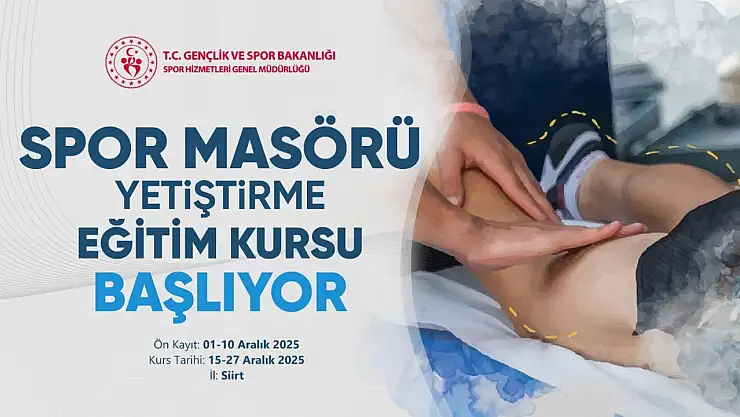 Siirt'te Gençlere Yeni İstihdam Kapısı: Spor Masörü Kursu Başlıyor
