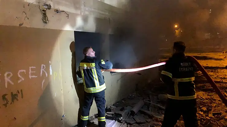 Siirt'te Metruk Okul Pansiyonunda Yangın