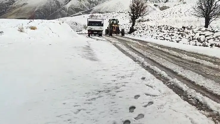 Siirt'te Mevsimin İlk Karı Etkili Oldu: Araçlar Yolda Mahsur Kaldı