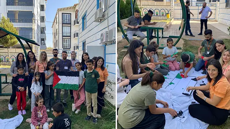 Siirt'te Özel Eğitim Öğrencilerinden Anlamlı Mesaj: Filistin'e Destek