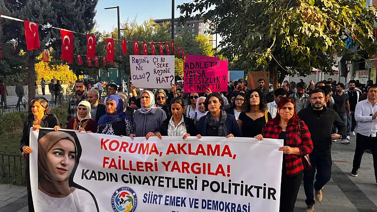 Siirt'te Rojin Kabaiş İçin Yürüyüş Düzenlendi