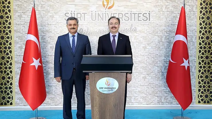 Siirt Valisi ve Belediye Başkan V. Dr.Kemal Kızılkaya'dan Üniversite Rektörü Prof.Dr.Nihat Şındak'a İade-i Ziyaret
