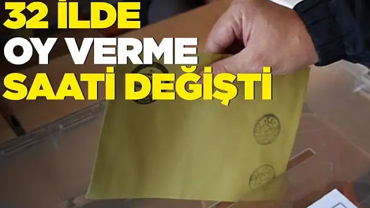 Siirt ve Çevre İllerde Oy Verme Saati Değişti