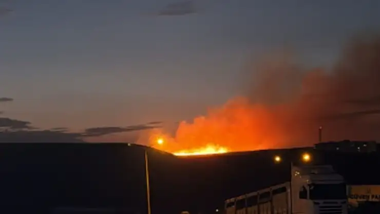 Siirt'te Anız Yangını