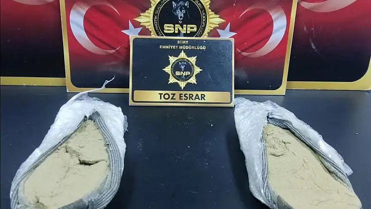 Siirt'te Ayakkabı Tabanına Gizlenmiş Toz Esrar Maddesi Ele Geçirildi