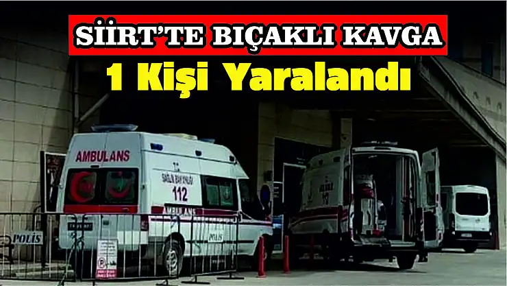 Siirt'te Bıçaklı Kavgada Bir Kişi Yaralandı