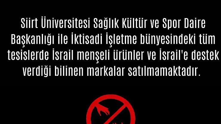 Siirt'te İsrail Mallarına Boykot Yayılıyor
