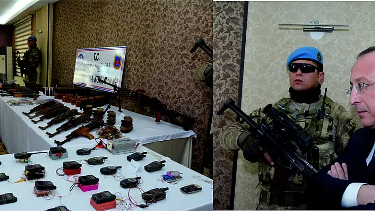 SİİRT'TE PKK'YA AĞIR DARBE ELE GEÇİRİLEN MALZEMELER BASINA TANITILDI
