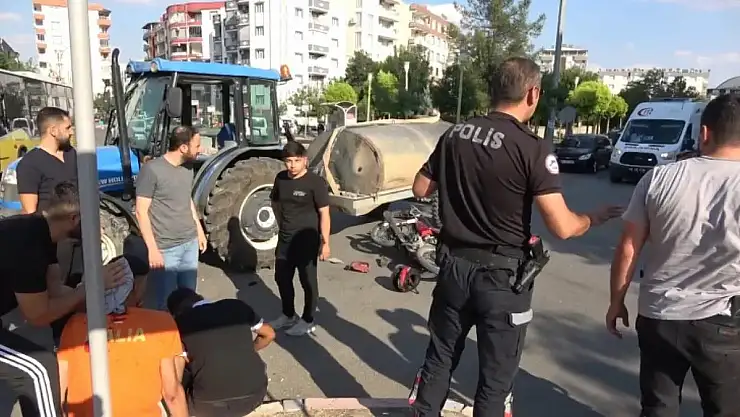 Siirt'te Traktör ve Motosiklet Çarpıştı!