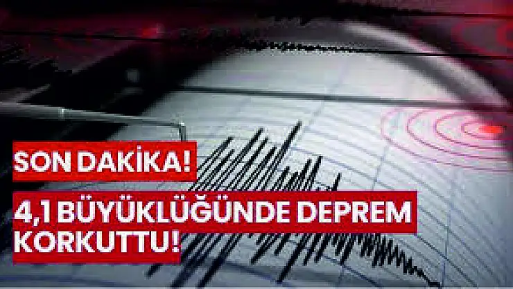 Sivas'ta 4,1 Şiddetinde Deprem