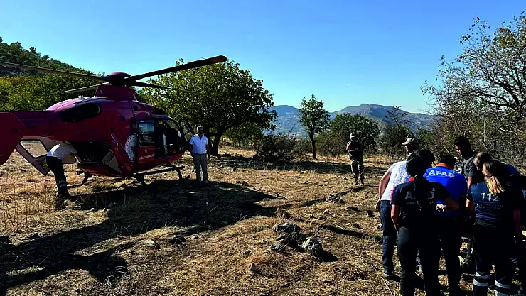 Tillo/Akyayla Köyünde Ağaçtan Düşen Vatandaş İçin Hava Ambulansı Seferber Edildi (VİDEOLU)