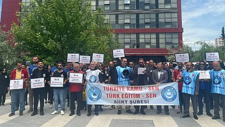 Türk Eğitim-Sen Siirt Şubesinden İş Bırakma Eylemi