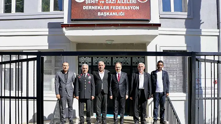 Vali Dr. Kızılkaya İle Jandarma  Komutanı Tuğgeneral Özmen'den Şehit ve Gazi Kuruluşlarına Ziyaret