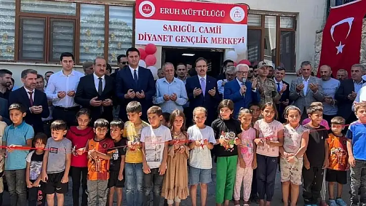 Vali Kızılkaya, Eruh Sarıgül Camii Diyanet Gençlik Merkezinin Açılışını Yaptı