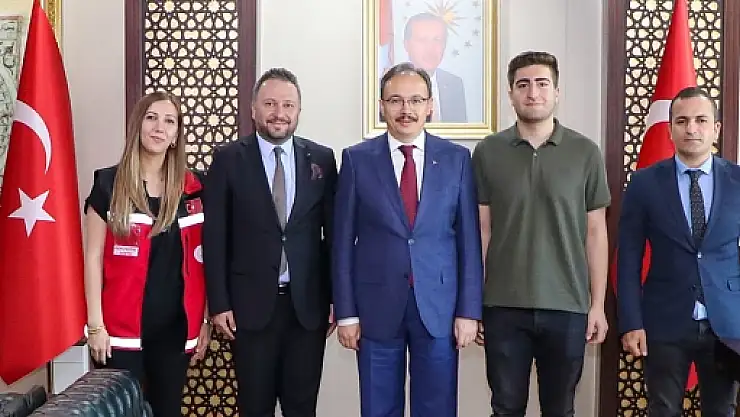 Vali Kızılkaya, Mehmet Mekin Ahı'yı Makamında Kabul Etti