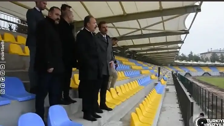 Vali Kızılkaya, Siirt Atatürk Stadında İncelemelerde Bulundu