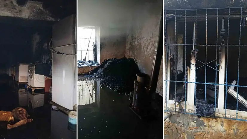 Batman'da sobadan çıkan kıvılcımlar evi küle çevirdi