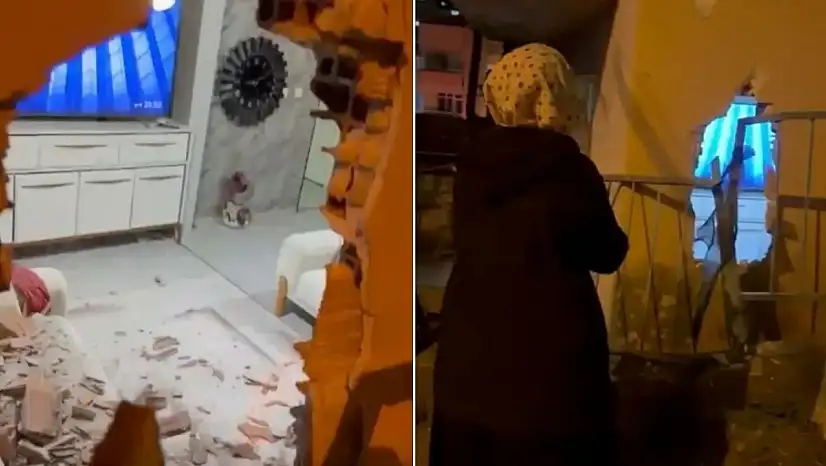 Evinde otururken kamyonet çarptığı vatandaş yaralandı