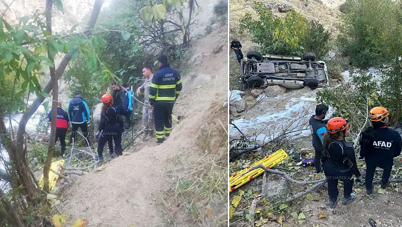 Kazada Detaylar Netleşti! Bir Gün Boyunca Kimse Fark Etmedi: Siirt'te Uçuruma Yuvarlanan Araçta 1 Ölü, 1 Yaralı