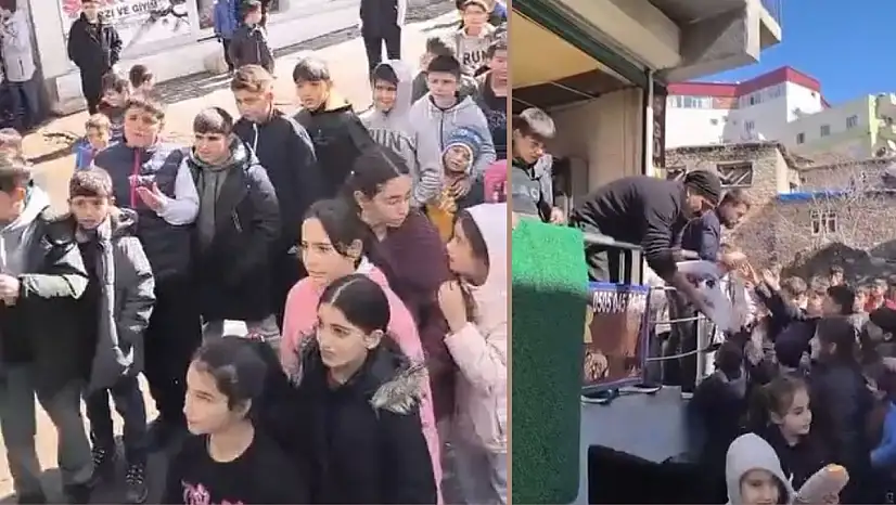 Pervari'de çocuklara Ramazan öncesi ücretsiz döner ikramı